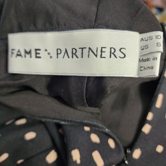 Fame and Partners Paint Spot Faux Wrap Surplice Maxi Low Back Dress 6 - Picture 8 of 8